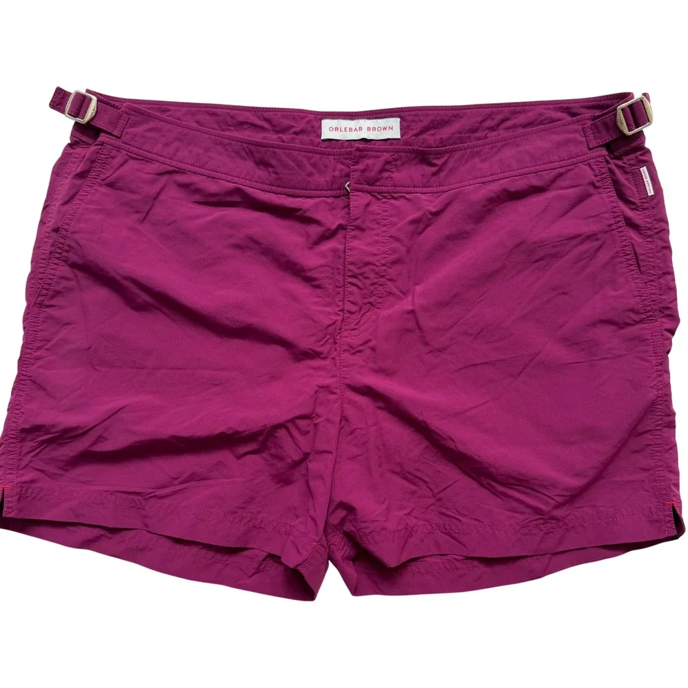 Orlebar Brown Setter Swim Shorts Mens 38 Magenta OB Classic Tailored Trunks